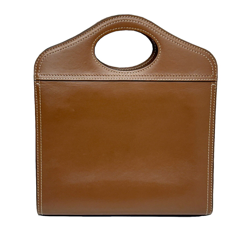 BURBERRY Pocket Bag Leather Shoulder Handbag Brown